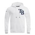 MLB TAMPA BAY RAYS CLASSIC CHENILLE MEN'S PULLOVER HOODIE (WHITE)