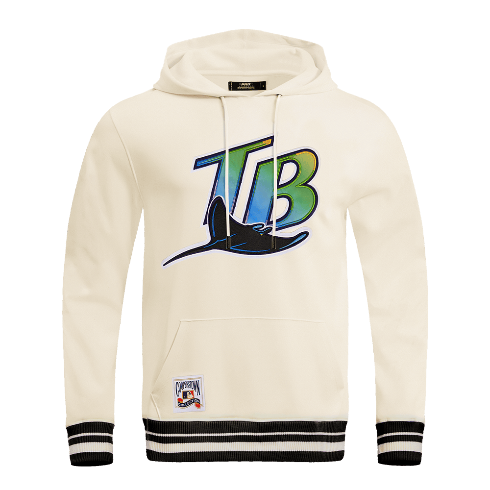 MLB TAMPA DEVIL RAYS RETRO CLASSIC MEN'S PULLOVER HOODIE (EGGSHELL/ MIDNIGHT NAVY)