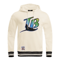 MLB TAMPA DEVIL RAYS RETRO CLASSIC MEN'S PULLOVER HOODIE (EGGSHELL/ MIDNIGHT NAVY)