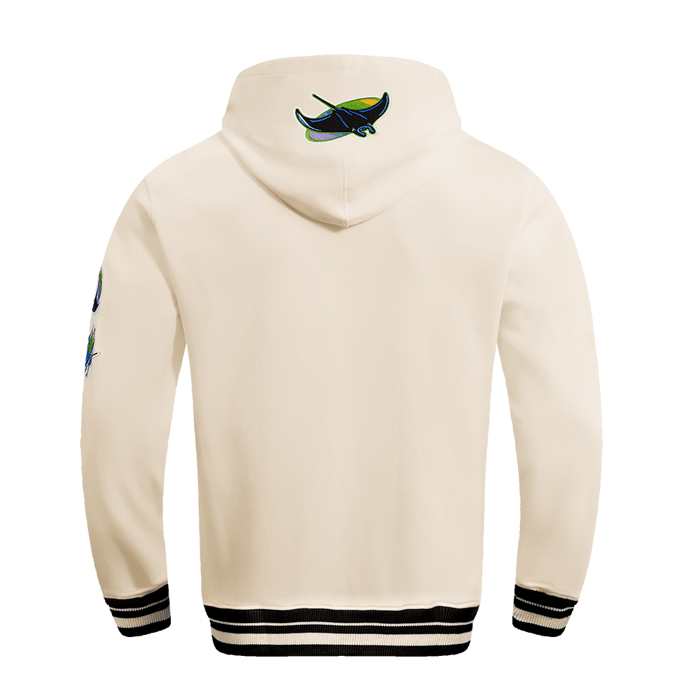 MLB TAMPA DEVIL RAYS RETRO CLASSIC MEN'S PULLOVER HOODIE (EGGSHELL/ MIDNIGHT NAVY)