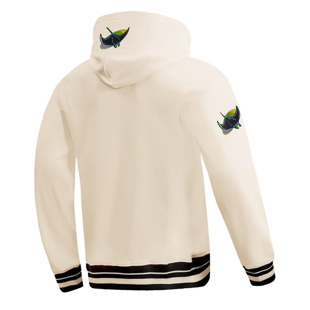 MLB TAMPA DEVIL RAYS RETRO CLASSIC MEN'S PULLOVER HOODIE (EGGSHELL/ MIDNIGHT NAVY)