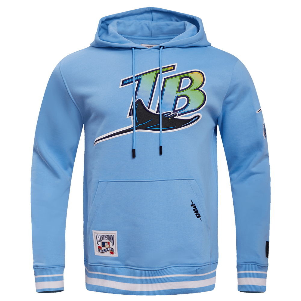 MLB TAMPA DEVIL RAYS RETRO CLASSIC MEN'S PULLOVER HOODIE (UNIVERSITY BLUE)