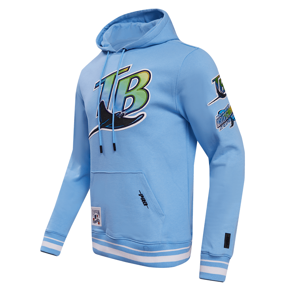 MLB TAMPA DEVIL RAYS RETRO CLASSIC MEN'S PULLOVER HOODIE (UNIVERSITY BLUE)