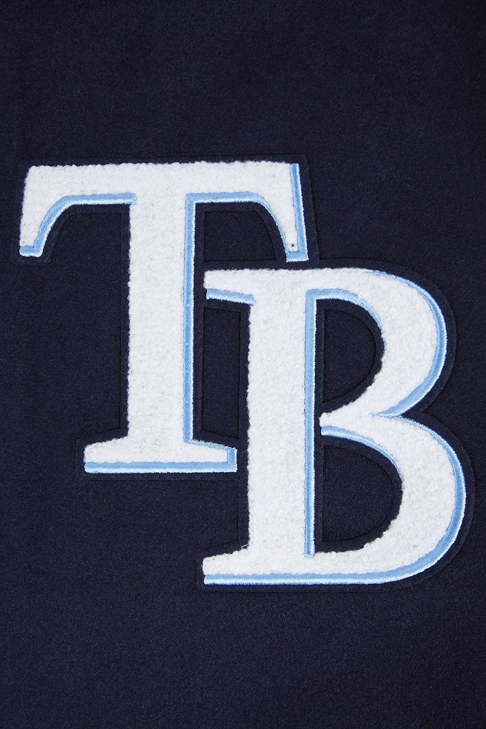 MLB TAMPA BAY RAYS SCRIPT TAIL MEN'S RIB WOOL VARSITY (MIDNIGHT NAVY/WHITE)
