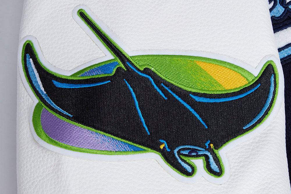 MLB TAMPA BAY RAYS SCRIPT TAIL MEN'S RIB WOOL VARSITY (MIDNIGHT NAVY/WHITE)
