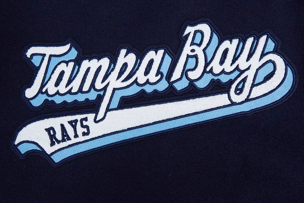 MLB TAMPA BAY RAYS SCRIPT TAIL MEN'S RIB WOOL VARSITY (MIDNIGHT NAVY/WHITE)