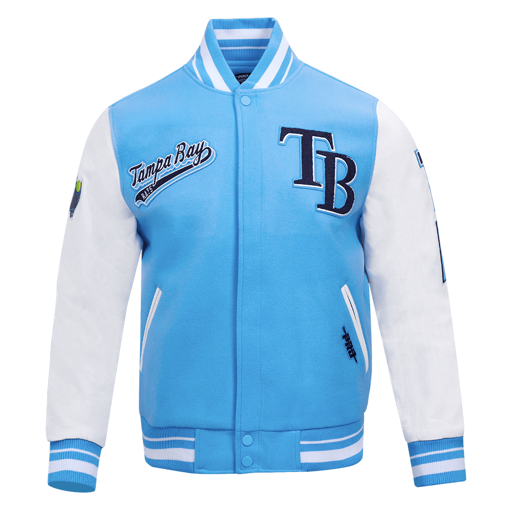MLB TAMPA BAY RAYS SCRIPT TAIL MEN'S RIB WOOL VARSITY (UNIVERSITY BLUE/WHITE)