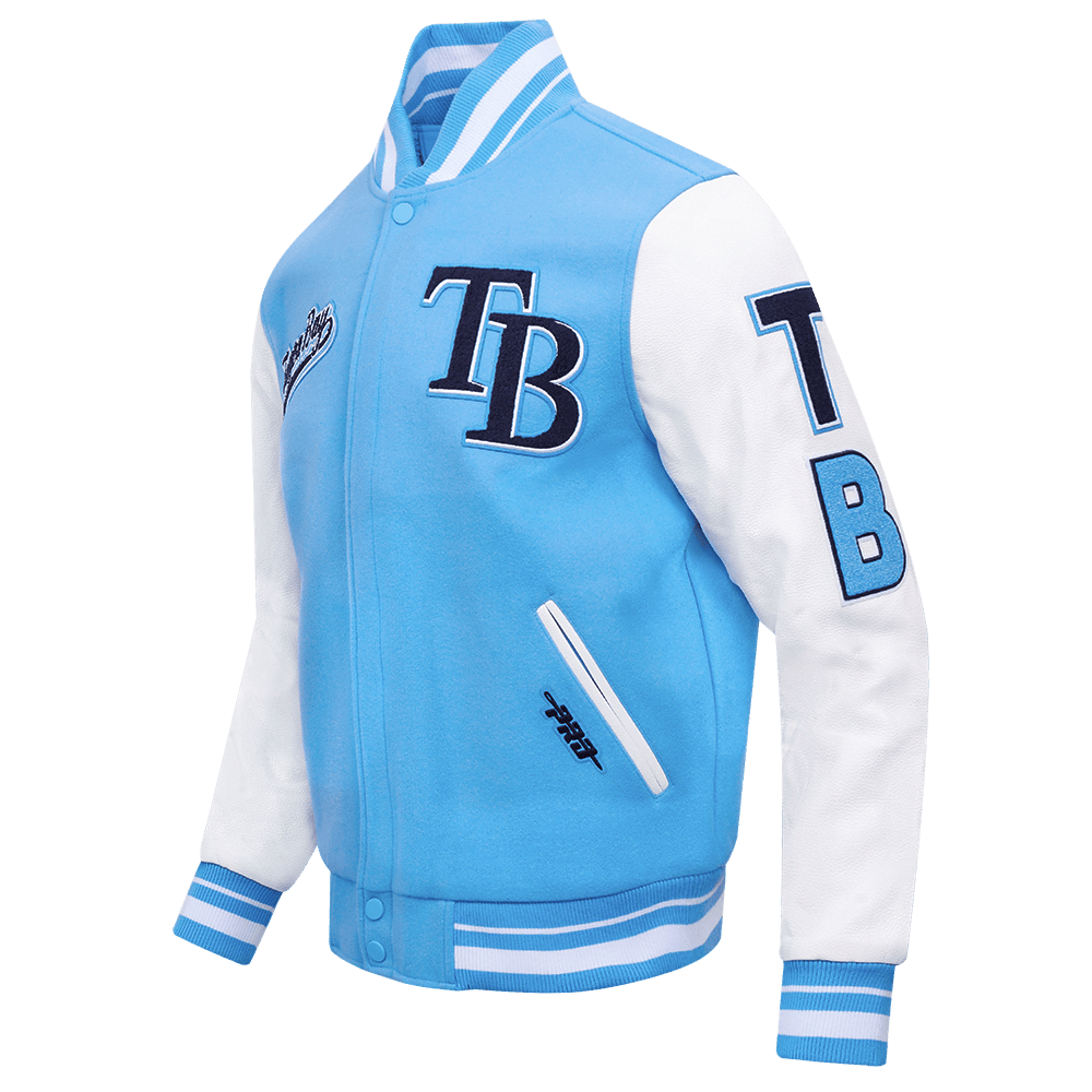 MLB TAMPA BAY RAYS SCRIPT TAIL MEN'S RIB WOOL VARSITY (UNIVERSITY BLUE/WHITE)