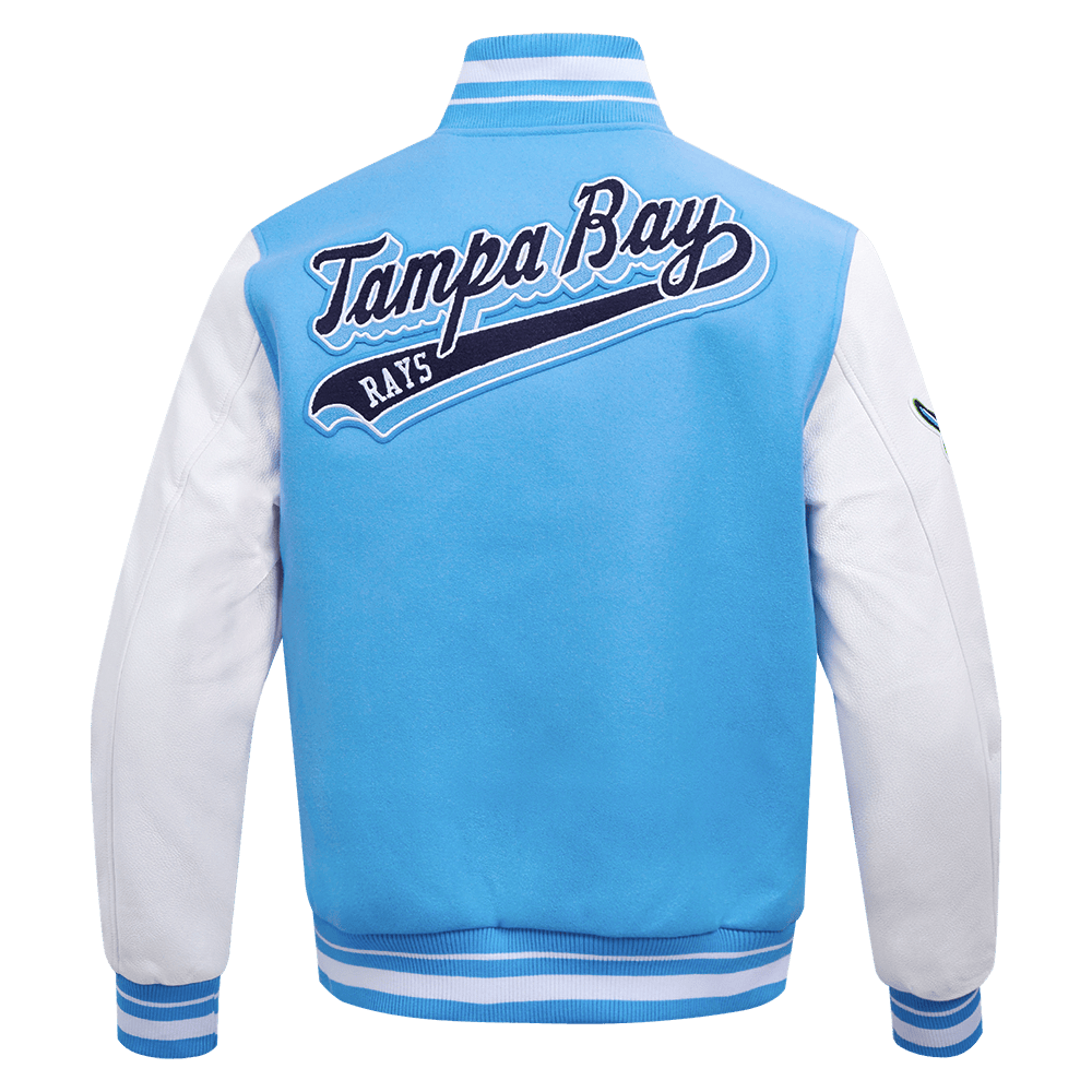 MLB TAMPA BAY RAYS SCRIPT TAIL MEN'S RIB WOOL VARSITY (UNIVERSITY BLUE/WHITE)