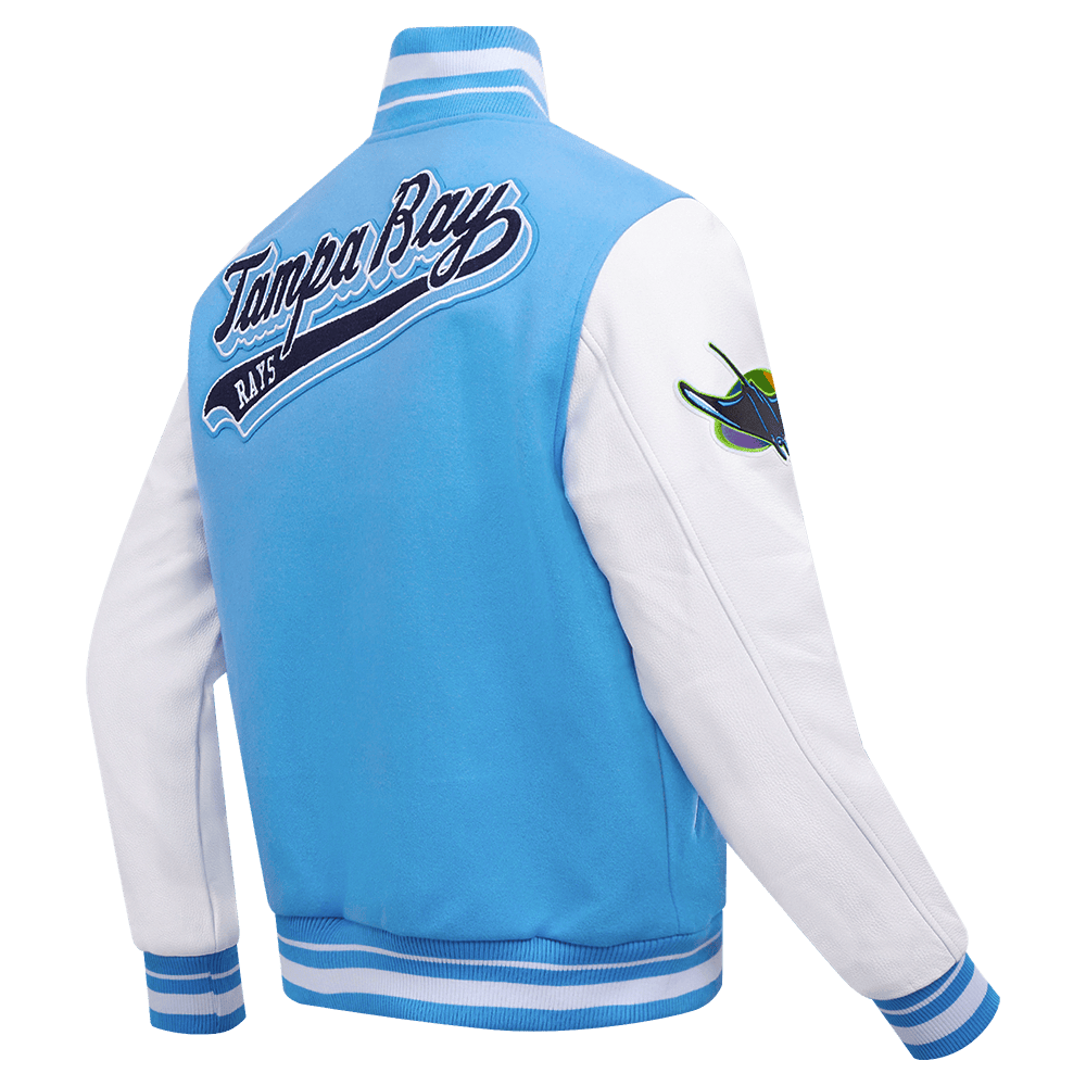 MLB TAMPA BAY RAYS SCRIPT TAIL MEN'S RIB WOOL VARSITY (UNIVERSITY BLUE/WHITE)