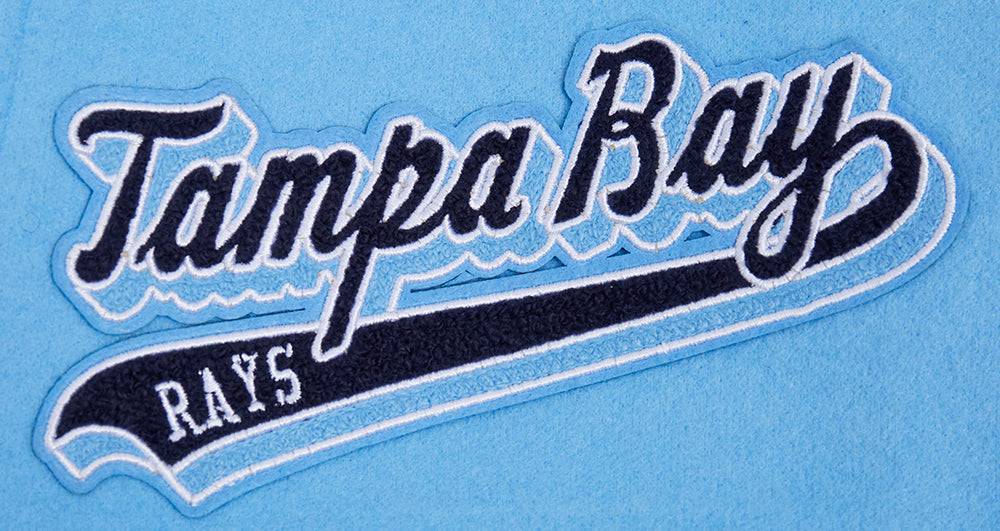 MLB TAMPA BAY RAYS SCRIPT TAIL MEN'S RIB WOOL VARSITY (UNIVERSITY BLUE/WHITE)