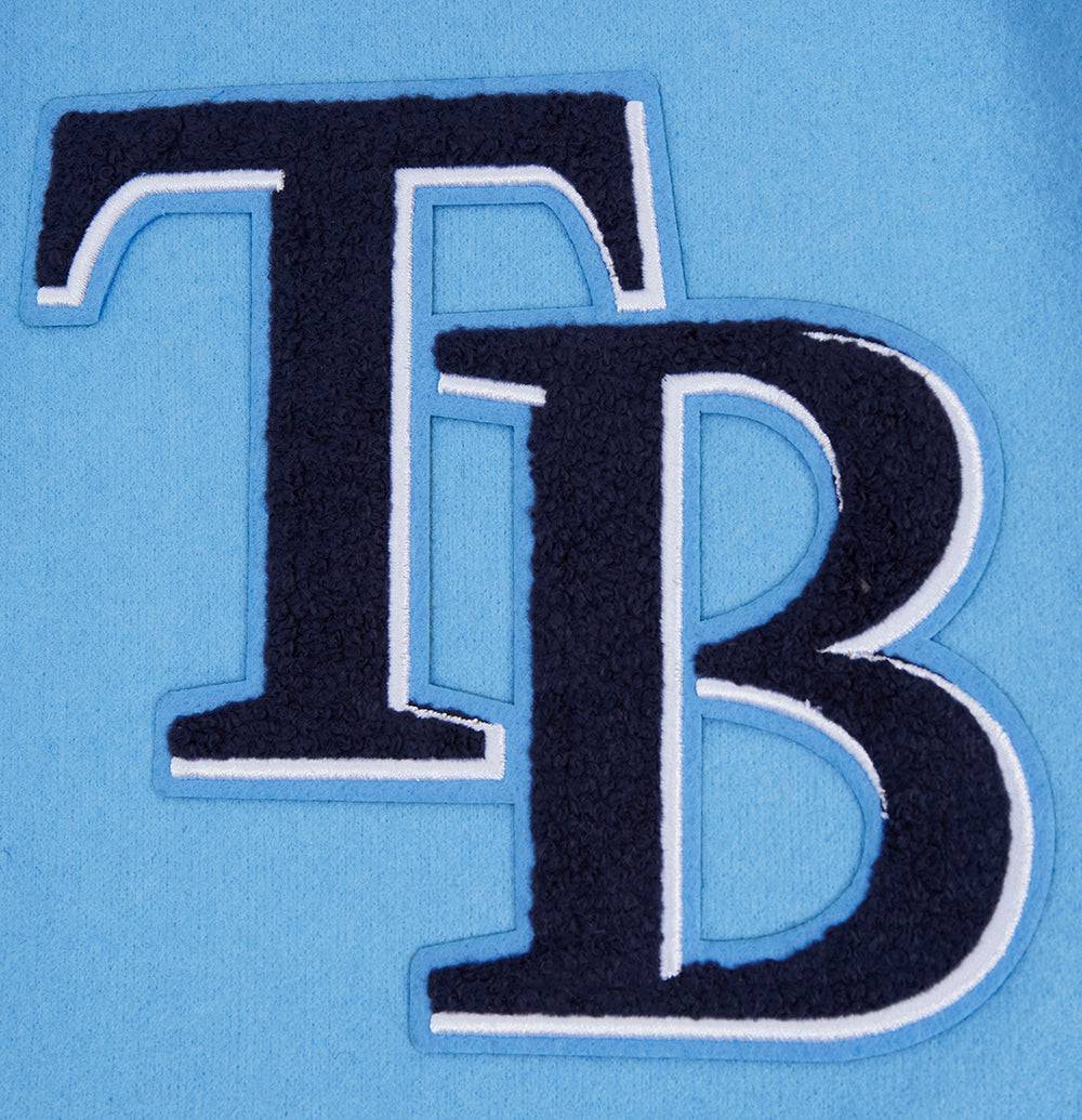 MLB TAMPA BAY RAYS SCRIPT TAIL MEN'S RIB WOOL VARSITY (UNIVERSITY BLUE/WHITE)