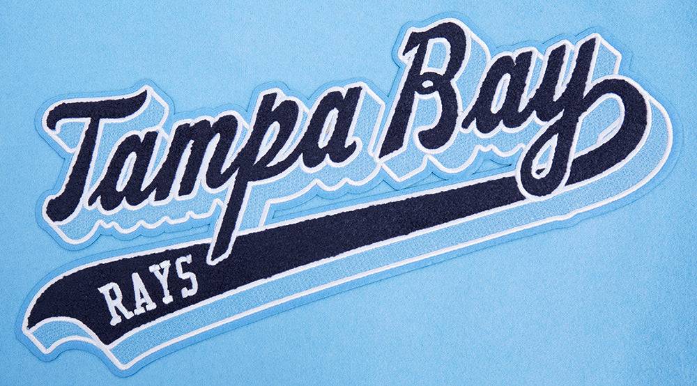 MLB TAMPA BAY RAYS SCRIPT TAIL MEN'S RIB WOOL VARSITY (UNIVERSITY BLUE/WHITE)