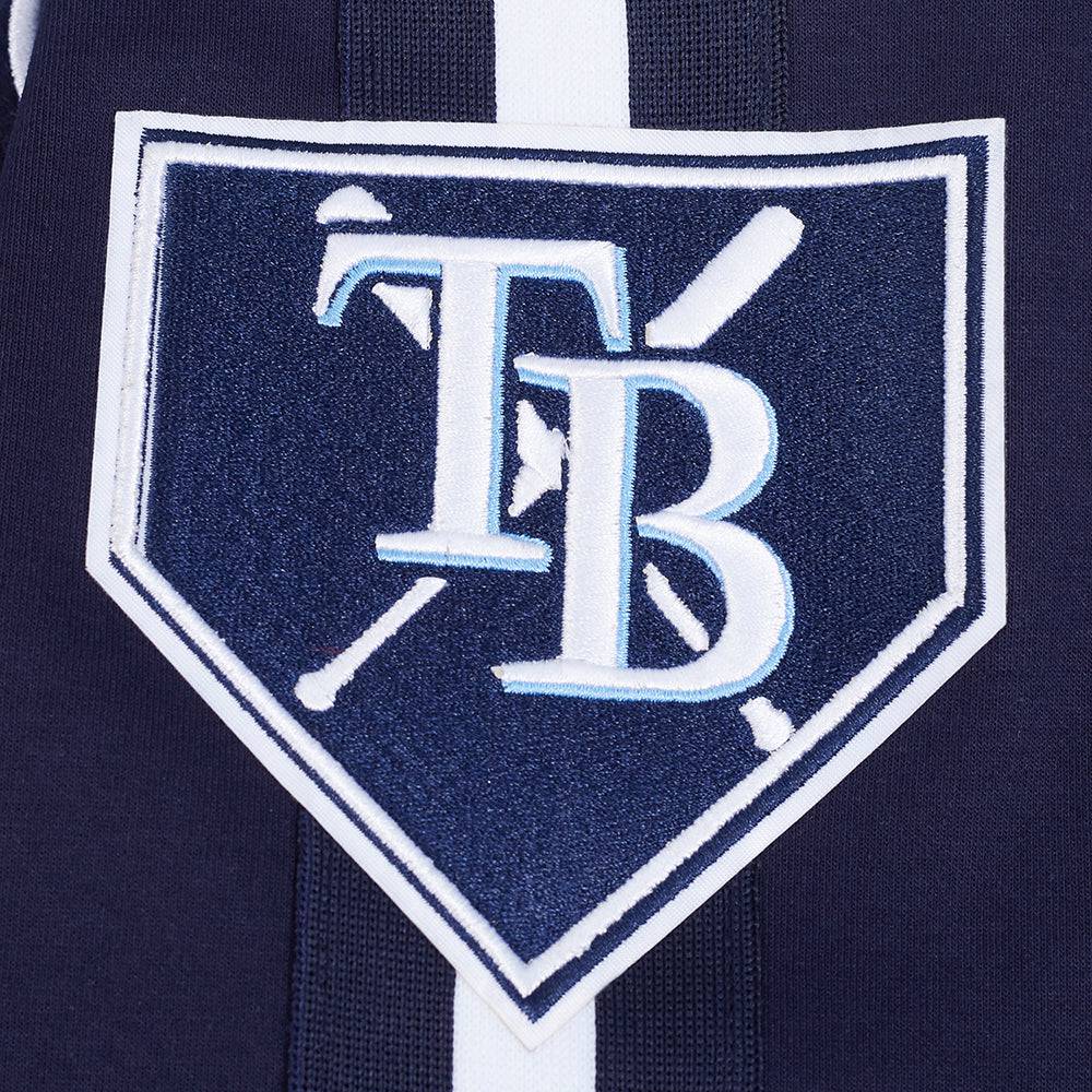 MLB TAMPA BAY RAYS CURRENT LOGO PRO GAME DAY MEN'S DOUBLE KNIT JACKET (MIDNIGHT NAVY/WHITE)