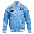 MLB TAMPA DEVIL RAYS RETRO CLASSIC MEN'S RIB SATIN JACKET (UNIVERSITY BLUE)