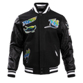 MLB TAMPA DEVIL RAYS RETRO CLASSIC MEN'S RIB WOOL VARSITY JACKET (BLACK/WHITE)