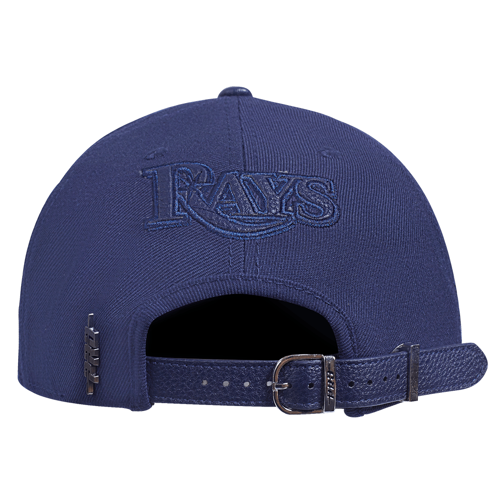 MLB TAMPA BAY RAYS TRIPLE TONAL PRIMARY LOGO STRAPBACK HAT (MIDNIGHT NAVY)