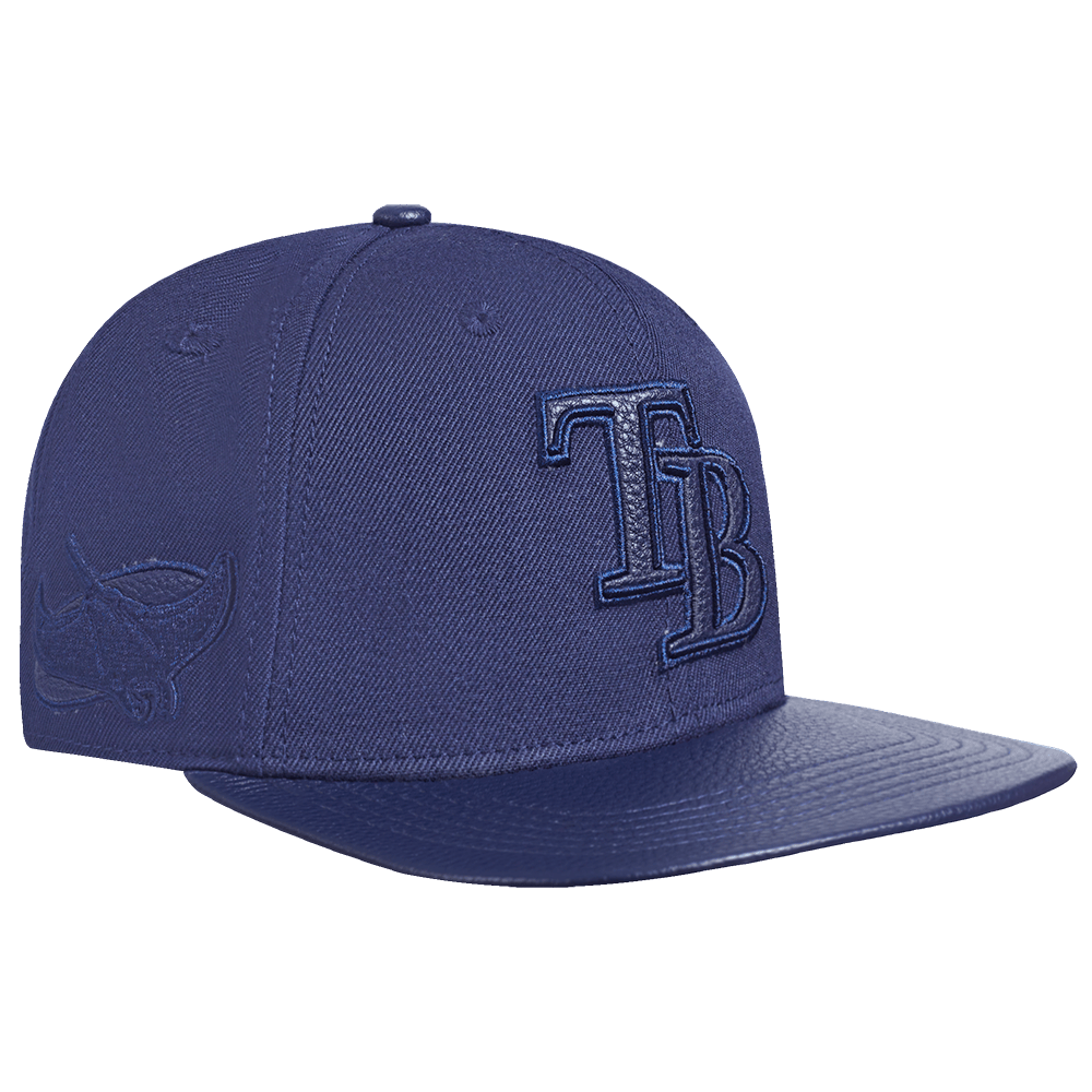 MLB TAMPA BAY RAYS TRIPLE TONAL PRIMARY LOGO STRAPBACK HAT (MIDNIGHT NAVY)
