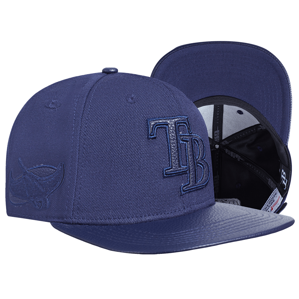 MLB TAMPA BAY RAYS TRIPLE TONAL PRIMARY LOGO STRAPBACK HAT (MIDNIGHT NAVY)