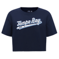 MLB TAMPA BAY RAYS SCRIPT TAIL WOMEN'S SINGLE JERSEY BOXY TOP (MIDNIGHT NAVY)