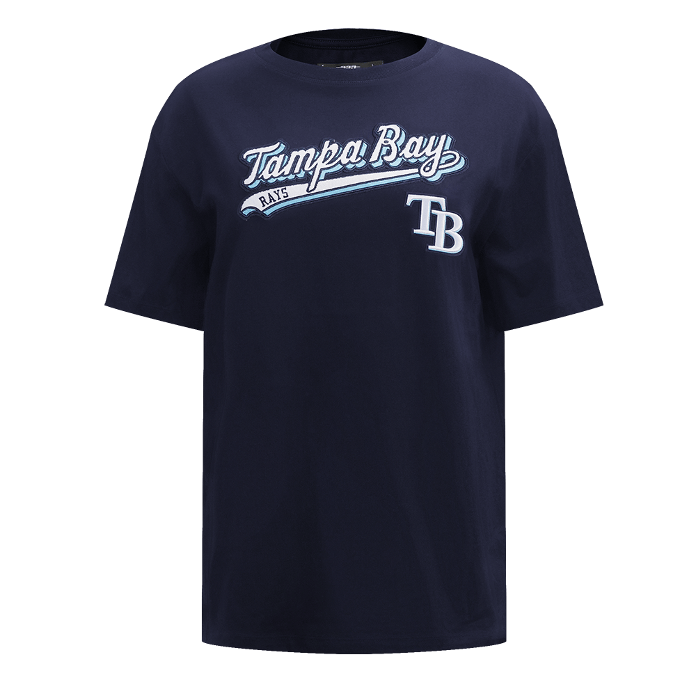 TOP BOYFRIEND DE MUJER MLB TAMPA BAY RAYS SCRIPT TAIL (AZUL MARINO NOCHE)