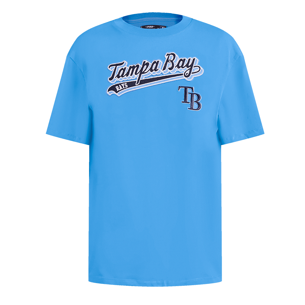 TOP BOYFRIEND DE MUJER MLB TAMPA BAY RAYS SCRIPT TAIL (AZUL UNIVERSITARIO)
