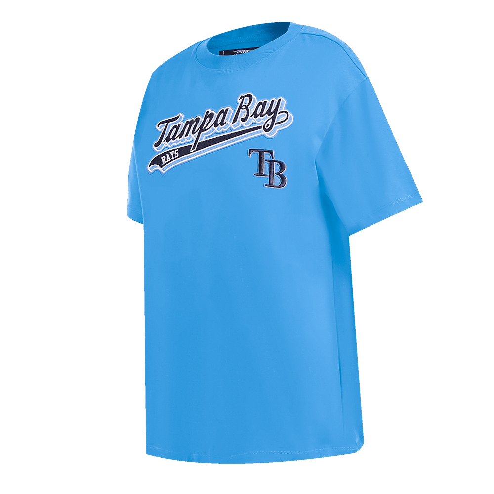 TOP BOYFRIEND DE MUJER MLB TAMPA BAY RAYS SCRIPT TAIL (AZUL UNIVERSITARIO)