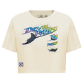 TOP CUADRADO RETRO CLÁSICO DE MUJER MLB TAMPA BAY RAYS (BLANCO HUESO)