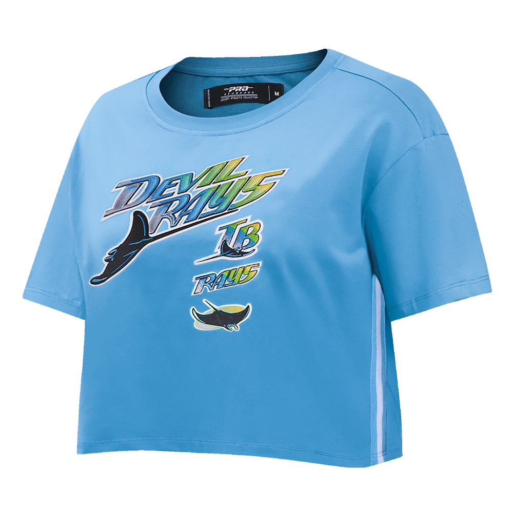 MLB TAMPA BAY RAYS RETRO CLASSIC WOMEN'S BOXY TOP (UNIVERSITY BLUE)