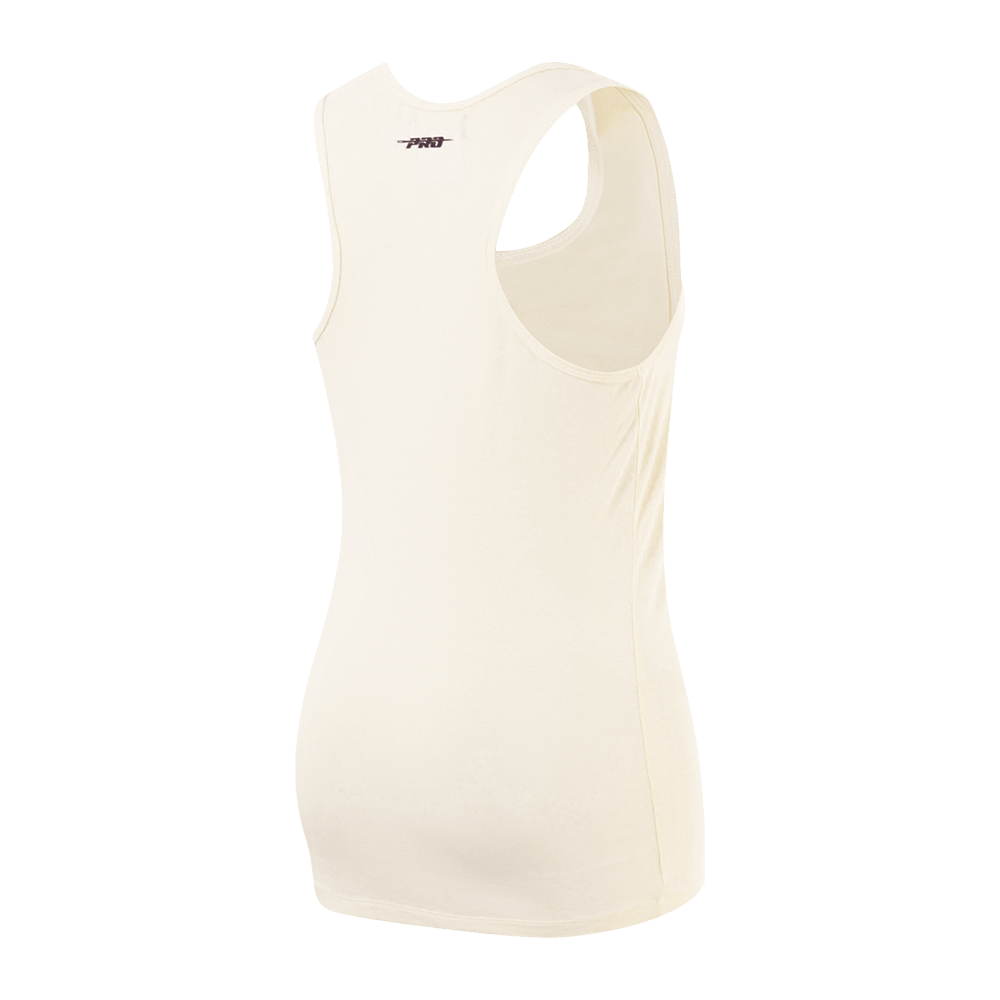 CAMISETA DEPORTIVA DE MUJER MLB TAMPA BAY RAYS TRIPLE TONAL DE CORTE RELAJADO CON ESPALDA DE NADADORA (BLANCO HUEVO)