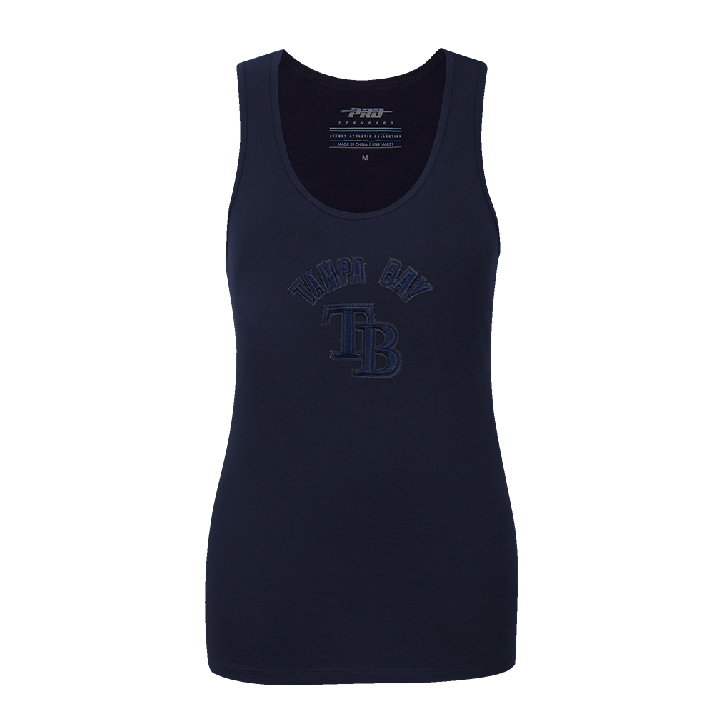 MLB TAMPA BAY RAYS TRIPLE TONAL RELAXED FIT WOMEN'S RACERBACK (MIDNIGHT NAVY)