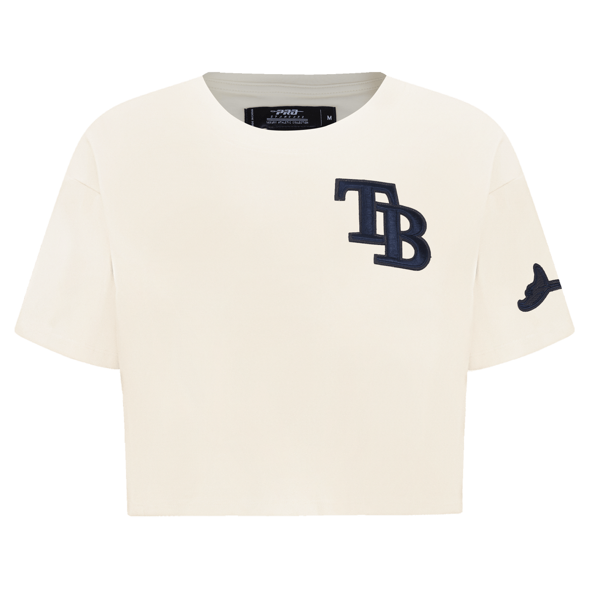 MLB TAMPA BAY RAYS TRIPLE TONAL SINGLE JERSEY BOXY WOMEN'S TEE (EGGSHELL)