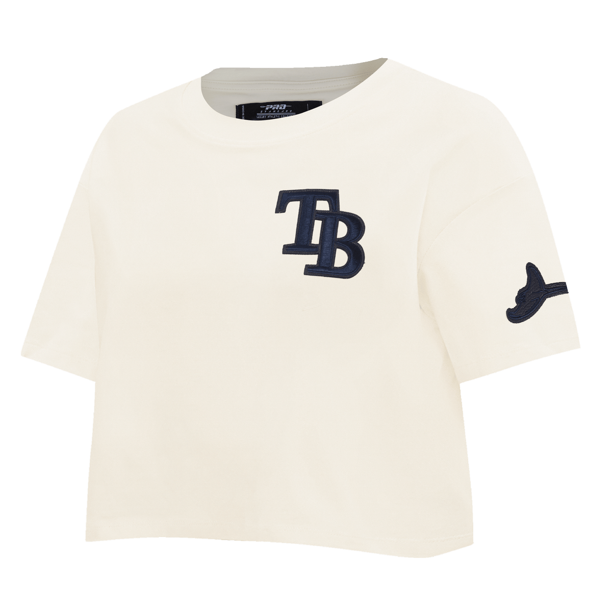 MLB TAMPA BAY RAYS TRIPLE TONAL SINGLE JERSEY BOXY WOMEN'S TEE (EGGSHELL)