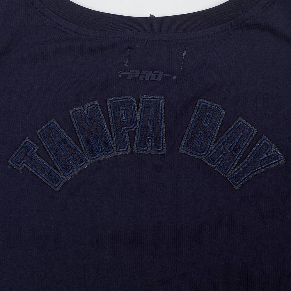 MLB TAMPA BAY RAYS TRIPLE TONAL SINGLE JERSEY BOXY WOMEN'S TEE (MIDNIGHT NAVY)