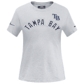 MLB TAMPA BAY RAYS CLASSIC SHORT SLEEVE WOMEN'S SINGLE JERSEY SLIM FIT TOP (HEATHER GREY)