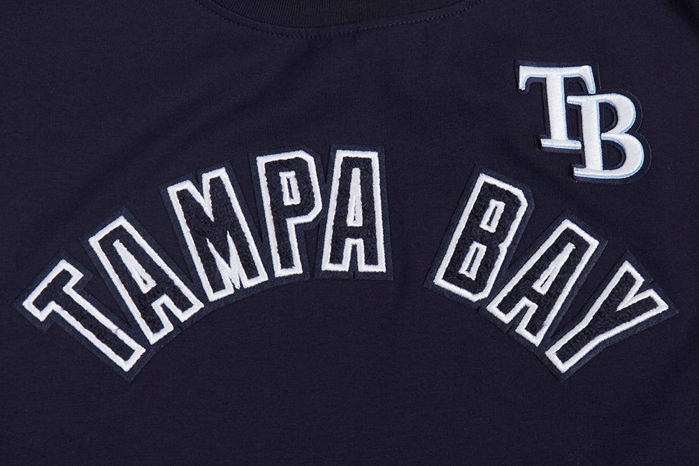 MLB TAMPA BAY RAYS CLASSIC SHORT SLEEVE WOMEN'S SINGLE JERSEY SLIM FIT TOP (MIDNIGHT NAVY)