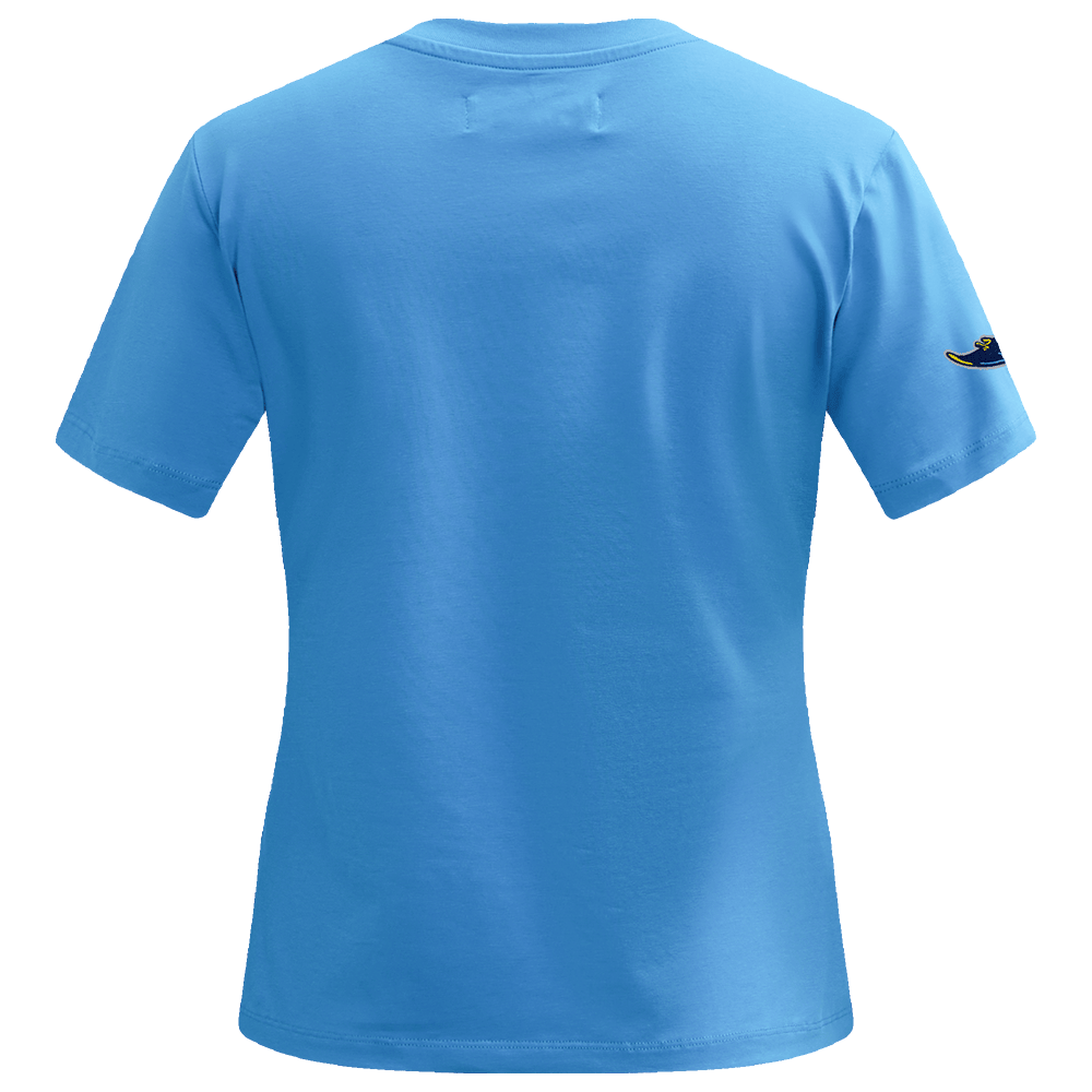 MLB TAMPA BAY RAYS CLASSIC SHORT SLEEVE WOMEN'S SINGLE JERSEY SLIM FIT TOP (UNIVERSITY BLUE)