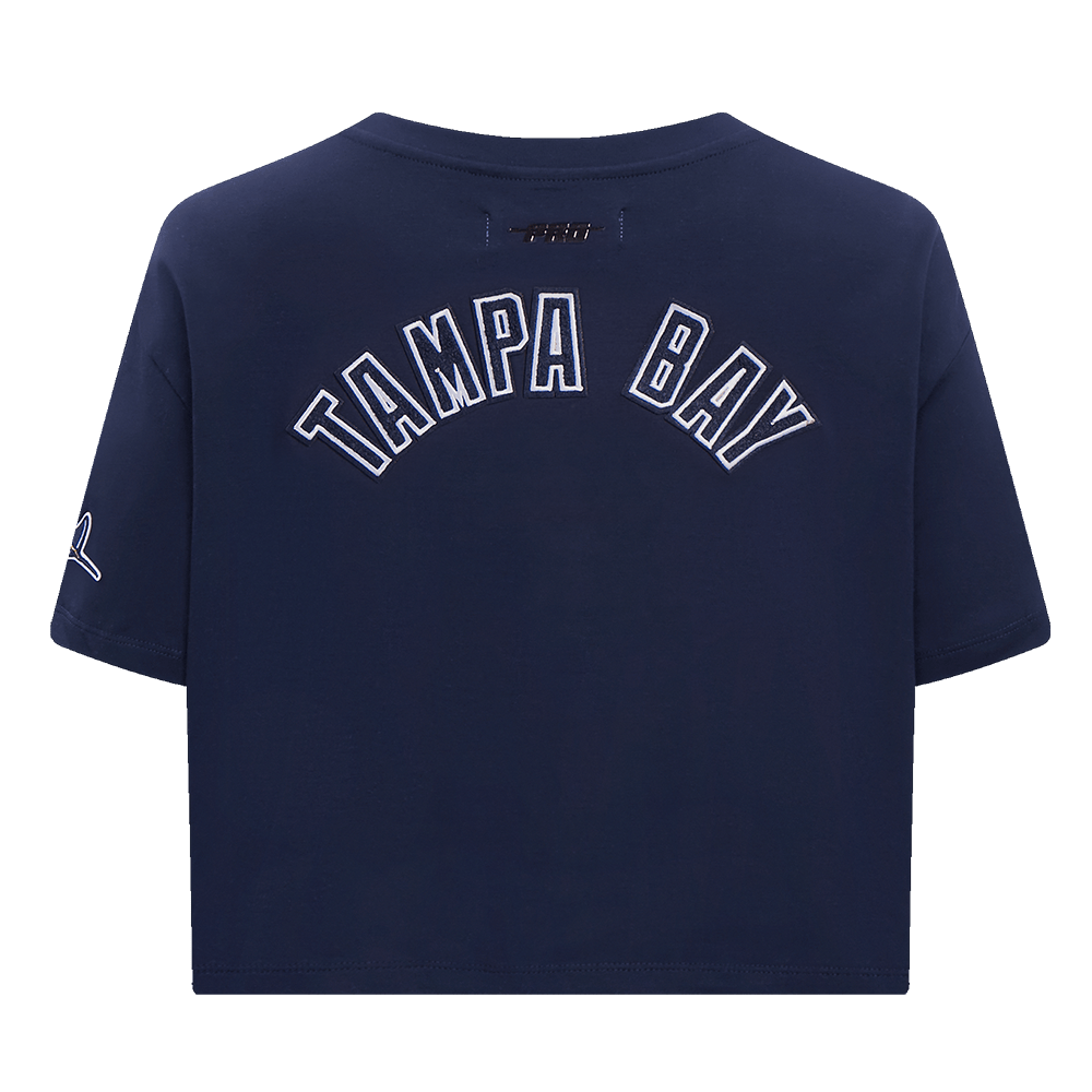 TOP CLÁSICO HOLGADO PARA MUJER MLB TAMPA BAY RAYS (AZUL MARINO NOCHE)