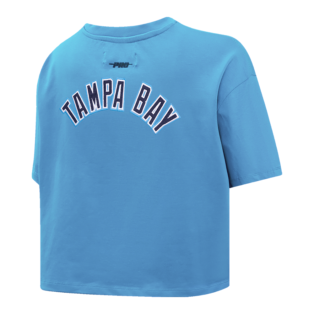 MLB TAMPA BAY RAYS CLASSIC WOMEN'S BOXY TOP (UNIVERSITY BLUE)