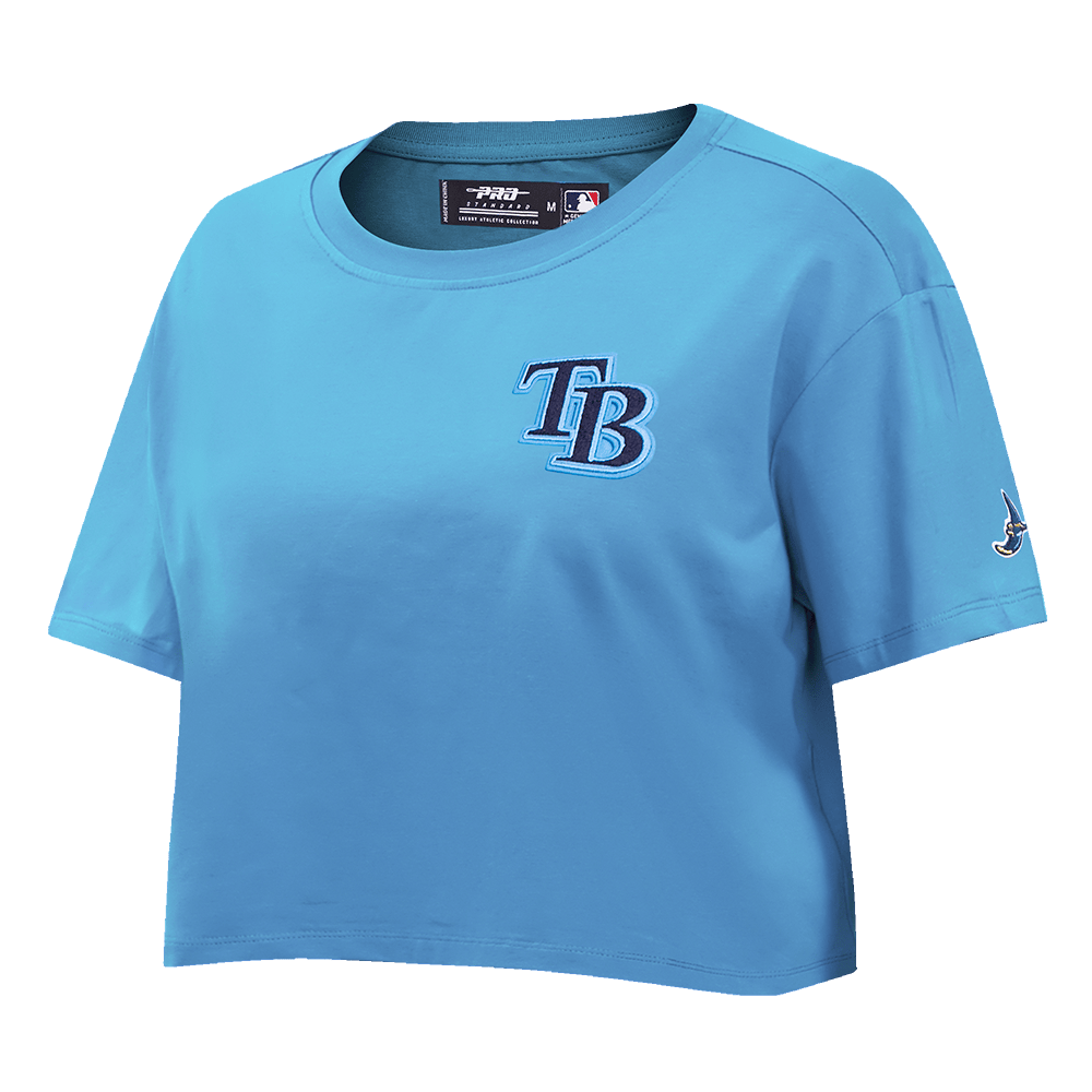 MLB TAMPA BAY RAYS CLASSIC WOMEN'S BOXY TOP (UNIVERSITY BLUE)