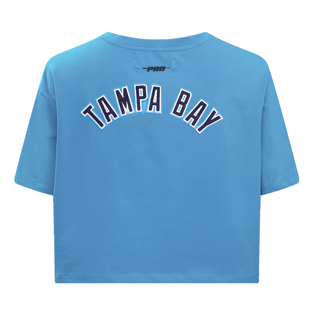 MLB TAMPA BAY RAYS CLASSIC WOMEN'S BOXY TOP (UNIVERSITY BLUE)