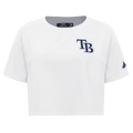 MLB TAMPA BAY RAYS CLASSIC WOMEN'S BOXY TOP (WHITE)