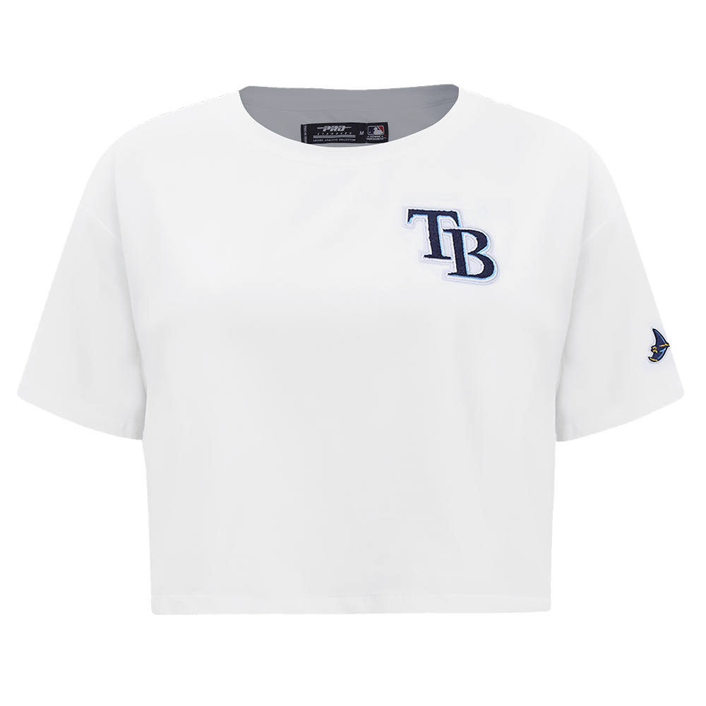 MLB TAMPA BAY RAYS CLASSIC WOMEN'S BOXY TOP (WHITE)