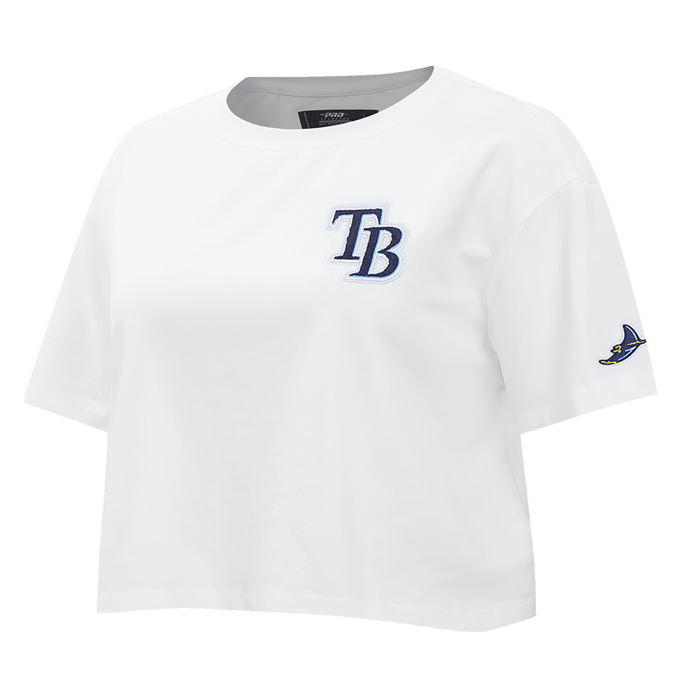 MLB TAMPA BAY RAYS CLASSIC WOMEN'S BOXY TOP (WHITE)