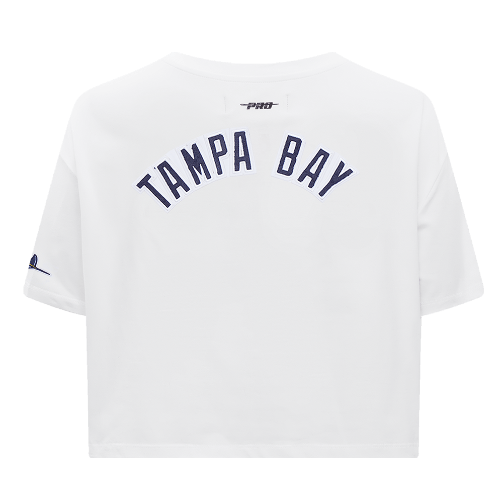 MLB TAMPA BAY RAYS CLASSIC WOMEN'S BOXY TOP (WHITE)