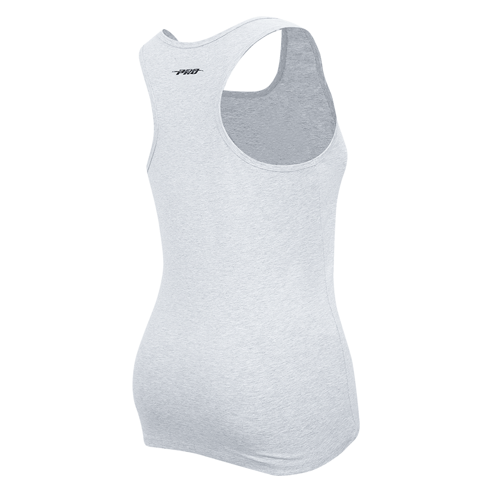 CAMISETA DEPORTIVA CLÁSICA PARA MUJER MLB TAMPA BAY RAYS DE CORTE HOLGADO Y ESPALDA DE ATLETA (GRIS MELANGE)