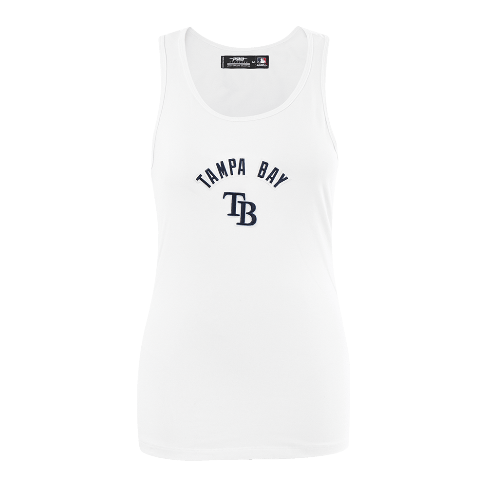 MLB TAMPA BAY RAYS CLASSIC WOMEN'S RELAXED FIT RACERBACK (WHITE)