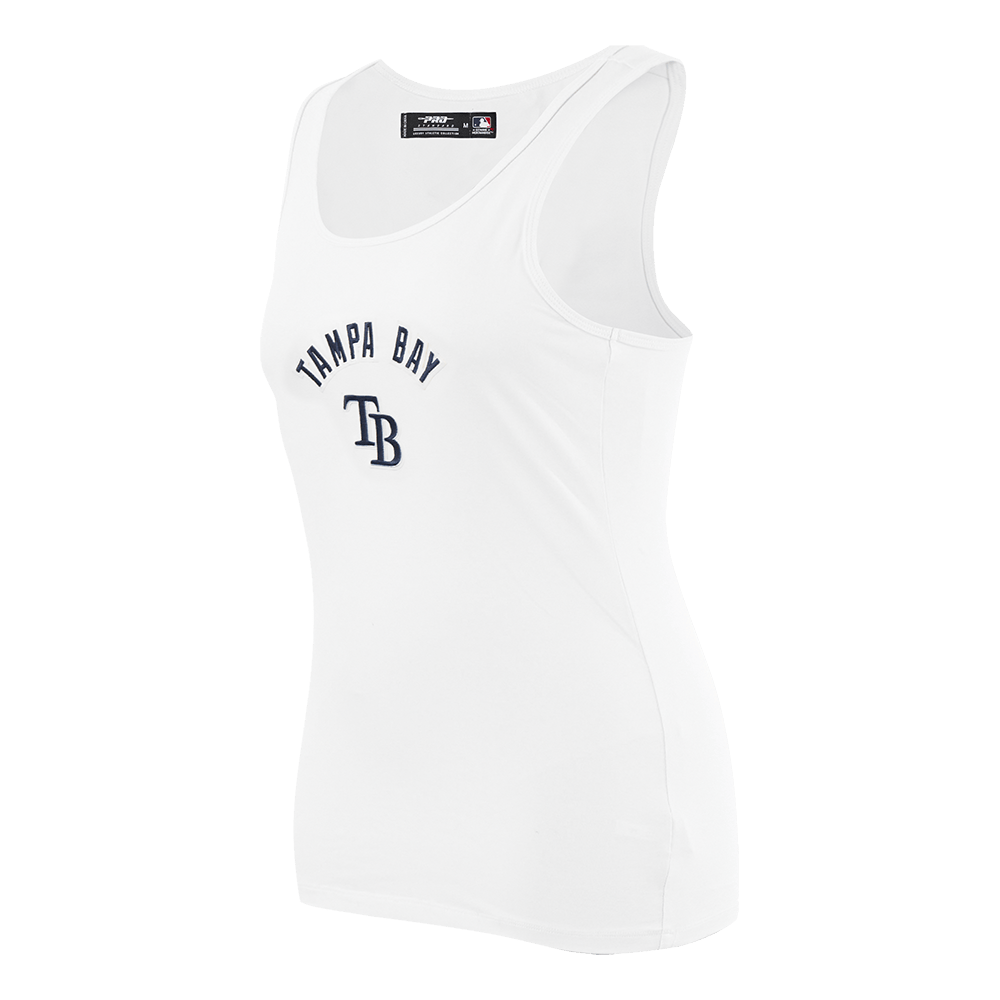 MLB TAMPA BAY RAYS CLASSIC WOMEN'S RELAXED FIT RACERBACK (WHITE)