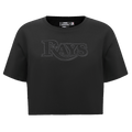 MLB TAMPA BAY RAYS NEUTRAL WOMEN'S BOXY TOP (BLACK)