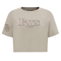 MLB TAMPA BAY RAYS NEUTRAL WOMEN'S BOXY TOP (TAUPE)